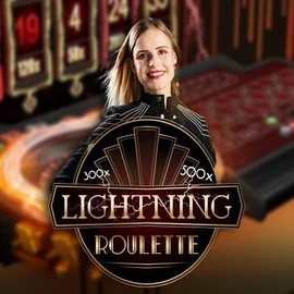 Official Live Casino logo: Lightning Roulette by Evolution at Pelikaani Casino