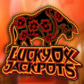 Lucky Ox Jackpots slot logo by Rival at Pelikaani Casino